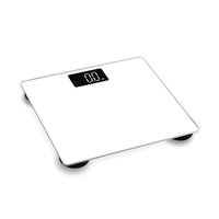 Báscula Corporal Electrónica Portátil Multifuncional, Precisa y Ligera, con Plataforma de Vidrio, Pantalla LED, Báscula para Control de Peso para Estudiantes
