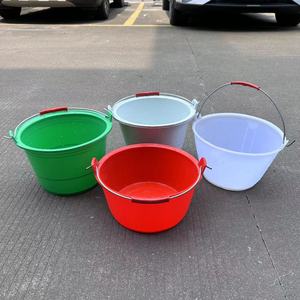 <b>Plastic</b> Cement Bucket 1510 Red Transparent Green Gray Black Injection Molding Agricultural Construction Use - Product Image 1