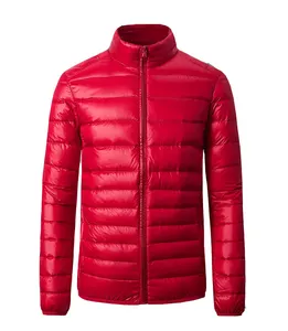 JACKETOWN-Chaqueta de plumas ligeras y plegables para hombre, cómoda chaqueta de viaje, para invierno y primavera