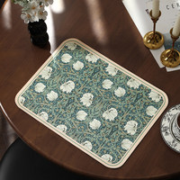Napperon de table moderne de style médiéval européen rétro en cuir PU, imperméable, résistant à l'huile, sans lavage, résistant aux hautes températures, luxueux