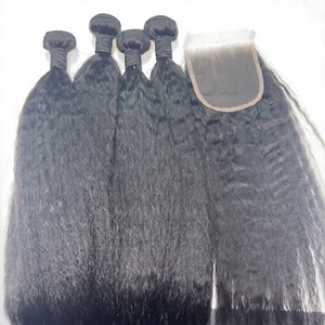 Venta al por mayor KRISORIGINALS Cabello Indio Liso Remy con Cierre de Encaje 4x4 HD, Cabello Virgen Suave con Doble Trama a Máquina, 16 Pulgadas para Salón - Product Image 3