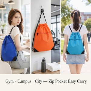 Logo personnalisé sport sac à dos à cordon étanche Oxford Gym Cinch sac à cordon lettre motif pour faire du shopping approvisionnement direct d'usine - Product Image 4