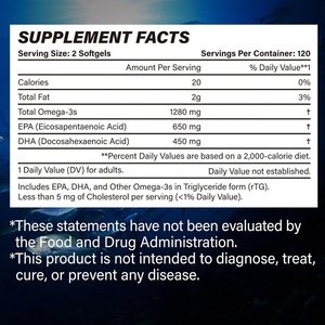 Cápsulas de Aceite de Pescado Omega 3 de Alta Calidad OEM/ODM, Mejora la Inmunidad y Apoya la Salud Cerebral - Product Image 4