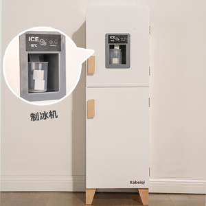 Simulación de madera, sonido danés y luz, juego de juguetes para refrigerador, los niños juegan un juego de rol familiar, juguetes de montaje - Product Image 5