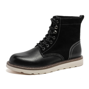 Bottes montantes pour hommes en cuir de vachette véritable, personnalisables, de haute qualité, style western, décontractées, à lacets, pour le travail - Product Image 3