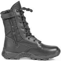 Bottes de randonnée mi-montantes en cuir noir pour homme et femme, avec embout de sécurité en acier, idéales pour l'extérieur et le désert