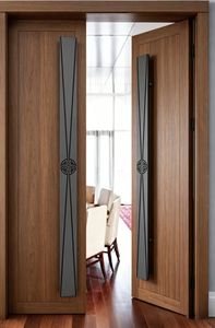 Oferta Especial: Manijas de Puerta Principales de Aluminio con Patrón Cuadrado Personalizado, Estilo Llave Griega, en Negro Bronce - Product Image 5