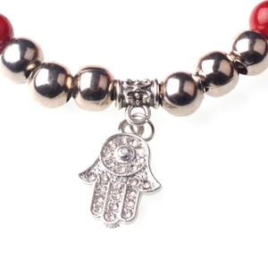 प्राकृतिक रत्न <span class=keywords><strong>Hamsa</strong></span> हाथ मनके खिंचाव कंगन नजर आकर्षण लटकन 8mm पत्थर संरक्षण हीलिंग क्रिस्टल खिंचाव के मनके - Product Image 4