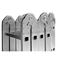 Vente flash - Échelle télescopique portable en aluminium EN131 - Échelle pliable - Charge maximale 150 kg - Échelle multifonctionnelle pliante renforcée