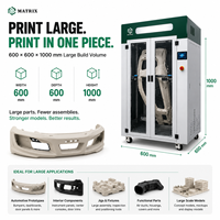 Printer 3D FDM Format Besar Baru Sistem Servo Loop Tertutup Industri PLA Volume Cetak 600x600x1000mm Tempat Cetak Berpemanas Auto Leveling