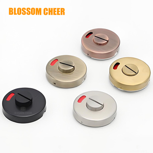 WC Toilet Partition <strong>Door</strong> Lock Indicator Stainless Steel 304 Keyless Cylindrical <strong>Knob</strong> ANSI Grade 1 Brushed Finish Red Green - Product Image 5