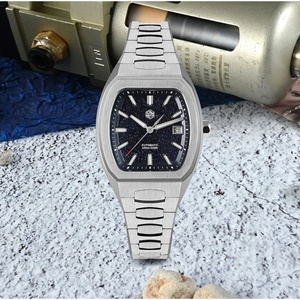 Reloj de Hombre San Martin SN0145 de 39.5mm, Estilo Tonneau, de Lujo, para Negocios, Automático, Mecánico, Resistente al Agua 10Bar, Luminoso BGW-X1 - Product Image 5