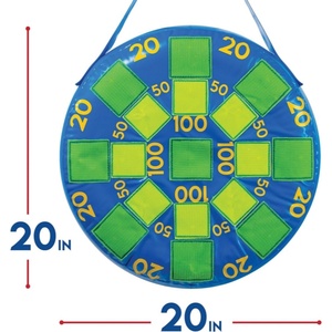 Jeu de fléchettes gonflable en PVC avec 3 balles de tennis, cible de 20*20 pouces pour enfants, jeu d'intérieur amusant avec des amis - Product Image 2
