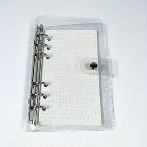 A5 A6 A7 bơm lại Tạp Chí Chất kết dính Bìa Glitter PVC máy tính xách tay vỏ <span class=keywords><strong>Snap</strong></span> Nút đóng cửa 6 nhẫn rời lá tập tin thư mục trường hợp - Product Image 6