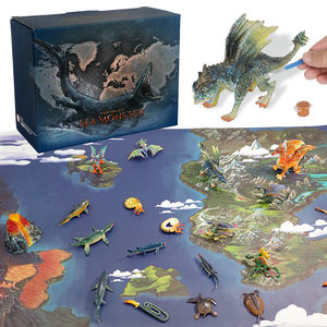 Kit di pittura fai-da-te con <span class=keywords><strong>drago</strong></span>, vulcano, animali marini preistorici e mappa di scene oceaniche |   Set di Arte Fantastica per Bambini - Product Image 2