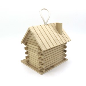 Casetta per uccelli in legno naturale personalizzata fai-da-te all'ingrosso su misura in legno appeso casa per uccelli nido per uccelli in legno - Product Image 3