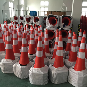 Cono di traffico riflettente personalizzabile arancione 75cm coni PVC plastica Pvc cono traffico per strada efficace - Product Image 5