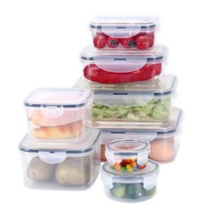 Juego De 12 piezas De contenedor De almacenamiento De alimentos De plástico De cocina con tapa De cierre a presión De fácil apertura <span class=keywords><strong>Boite</strong></span> De Rangement Cuisine - Product Image 4