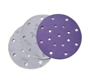 优质150毫米磨料紫色陶瓷砂纸氧化铝砂光盘