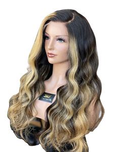 Glueless Transparent HD Lace Wig Preplucked Hairline Color Human <b>Hair</b> for White Women With <b>Bleach</b> Knots - Product Image 4