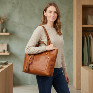Pochette de mode en cuir véritable de qualité durable, accessoires pour femmes, impression de logo de marque personnalisée, deux fermetures éclair, imperméable, capacité 1L - Product Image 1