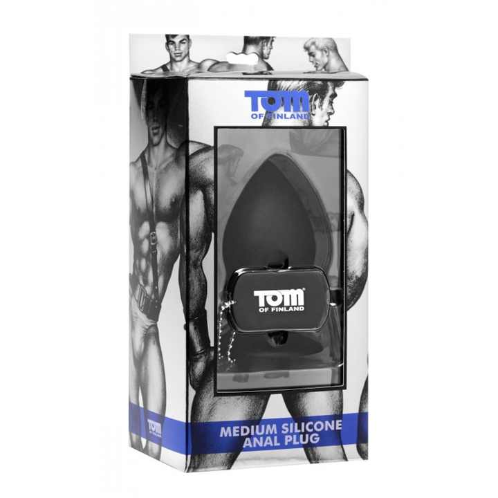 TD TOM of FINLAND Anal Plug Set Medium Silicone Dildo and Butt Plug Metal Construction