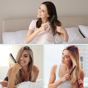 Peine de cola de rata de precisión con logotipo personalizado, peine de acero con extremo curvo para trenzar, peines curvos resistentes al calor para separar el cabello, venta al por mayor - Product Image 3