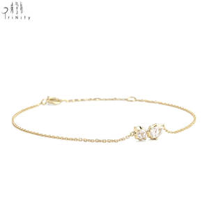 Bracelets tendance au design antique, à porter au quotidien, bijoux en or pur 18 carats, diamants naturels taille rose, vente chaude - Product Image 2