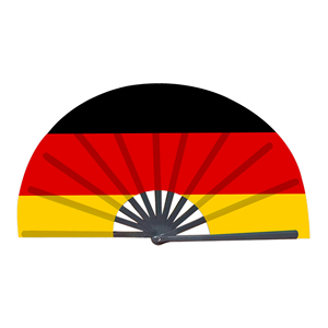 Abanicos Plegables de Bambú con la Bandera de Alemania al por Mayor, Abanico de Mano para Carnaval, Boda, Festival, Fiesta, Agencia de Viajes - Product Image 3