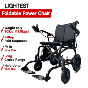 KSM-507 Carbon Fiber Folding Electric Wheelchair Lightweight 13.5kgs 160kg Load Capacity Removable Battery Conversion Kit Motor - Product Image 4