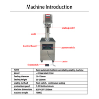 Machine de scellage semi-automatique pour canettes de boissons, pour emballages en verre et en papier, machine de scellage de couvercles en métal pour boîtes de conserve