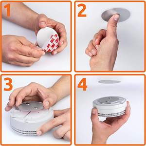 Diverses spécifications personnalisées Support de détecteur de fumée en néodyme puissant Aimant de détecteur de fumée à dos adhésif - Product Image 6