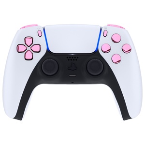 ชุดปุ่ม D-pad R1 L1 R2 L2 ทริกเกอร์ ปุ่มแชร์ ปุ่มตัวเลือก ปุ่มหน้าจอ  อะไหล่เปลี่ยนสีโครเมี่ยมชมพู ชุดปุ่มครบชุดสำหรับจอย PS5 รุ่น BDM-030/040/050 - Product Image 2