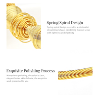 Collier ras du cou en acier inoxydable durable avec spirale exagérée, chaîne élastique inaltérable, bijou fantaisie