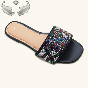 Fashion Open-toe <b>Summer</b> Outdoor Colorful Rhinestone Breathable Lightweight Comfortable Women Sandals and <b>slippers</b> Casual Sandals - Product Image 4