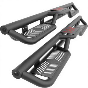 Marchepieds latéraux en acier au carbone YZONA pour Chevrolet/GMC Silverado 1500/2500 HD/3500 HD (2019-2026) (à l'exception de 2019) - Product Image 1