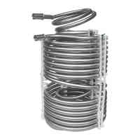 Réservoir tampon double en acier inoxydable de 500 L avec serpentin interne pour chauffe-eau thermodynamique, combinaison de production d'eau chaude sanitaire et de chauffage