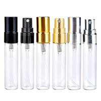 Flacon de parfum portable de luxe en verre, mini 2/3/5/10 ml, 100 pièces, transparent, avec bouchon en aluminium estampé à chaud, pulvérisateur à pompe, diffuseur à bâtonnets