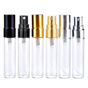 Portable Luxury Perfume Glass Vial <strong>Mini</strong> 2/3/5/10ML 100pcs Clear Transparent Hot Stamping Aluminum Cap Pump Sprayer Reed <strong>Diffuser</strong> - Product Image 2