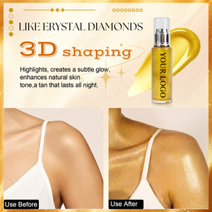 Huile Corporelle Bronzante Haute Pigmentation Personnalisée, Illuminateur Scintillant en Gros, Étiquette Privée, <span class=keywords><strong>Enlumineur</strong></span> Liquide Scintillant pour le Corps - Product Image 5