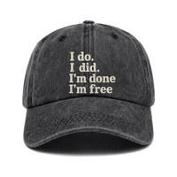 Casquette de baseball vintage délavée noire avec lettrage frontal, visière incurvée, unisexe pour hommes et femmes, style streetwear
