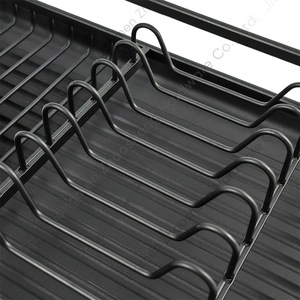 Escurridor de Platos de Doble Capa de Aluminio con Bandeja, Escurridor de Cocina de Secado Rápido, Escurridor de Encimera Cuadrado - Product Image 2
