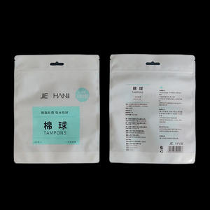 Лидер продаж, 100 хлопковые шарики/одноразовые тампоны, синяя сумка на молнии, одноразовые тампоны, многоразовый пластиковый упаковочный пакет - Product Image 2