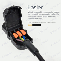 Bloc de bornes IEC C13 C14, prise d'alimentation 10A mâle/femelle, fixation par clip, connexion rapide, adaptateur d'alimentation réutilisable