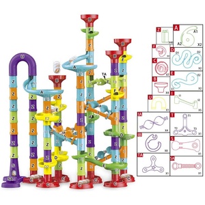 2025 STEM apprentissage éducatif marbre course ensemble 113 pièces en plastique Construction blocs de construction enfants <span class=keywords><strong>labyrinthe</strong></span> jeux de course - Product Image 6