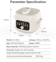 Cuisinière multifonction programmable 3L, 800W, classe A, à économie d'énergie, cuiseur à pression numérique pour la cuisine domestique