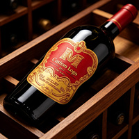 Etiquetas Personalizadas para Bebidas y Vino, Estampado Dorado, Papel Kraft en Relieve, Adhesivos, Código de Barras, Etiquetas con Logotipo Ecológicas