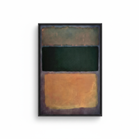 Impression sur toile abstraite de style Rothko : Peinture sur toile aux tons terreux, TOILE ENCADRÉE NOIRE