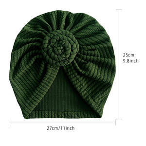 11 solide Style ethnique épaissi Stretch fleur Turban chapeau tout match chaud <span class=keywords><strong>chimiothérapie</strong></span> foulard mode Bandanas bonnet chapeaux - Product Image 3