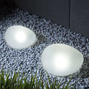 Lampe solaire en forme de galet pour extérieur, éclairage paysager de jardin, éclairage décoratif solaire pour allée, cour et patio - Product Image 2